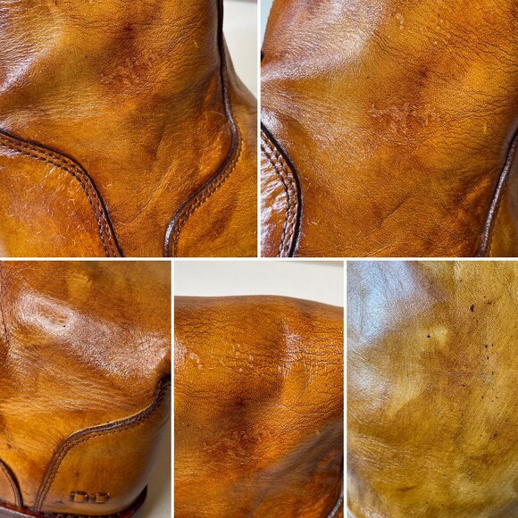 BED STU Tess Tan Leather Tall Riding Boots BedStu Size 7 - Picture 10 of 16
